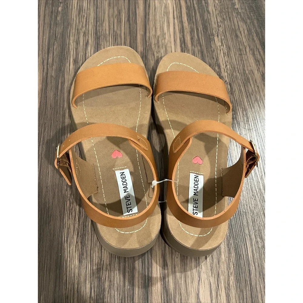 Steve Madden Woman's Medium Cognac Brown Ankle Synthetic JPROBLER Size 6